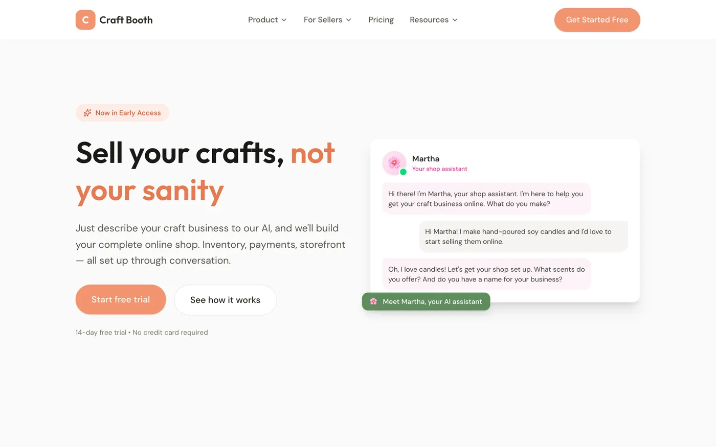 Craft Booth home page